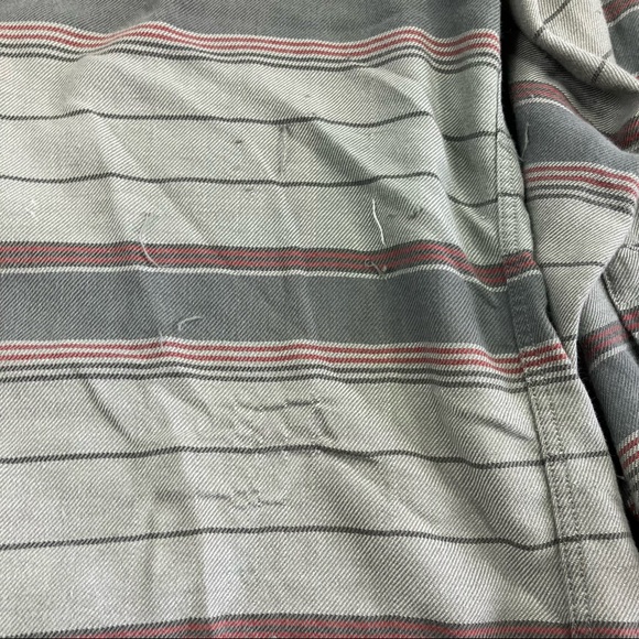 MARMOT Men's Fairfax Heathered Midweight Flannel in Sandbar Large worn fraying - Picture 13 of 15